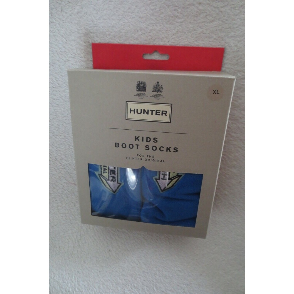 Hunter Kids Arrow Cuff Boot Socks Fleece Size XL Blue New